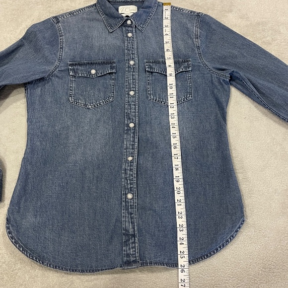 J Crew Denim Long Sleeve Size Small Petite - Picture 9 of 12